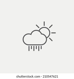 Rain and sun icon