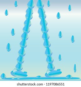  rain sweeps through the puddles 