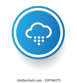 Rain symbol,Button on white background,vector