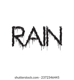 texto de lluvia sobre fondo blanco.