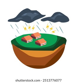 chuva e trovoada mudanças climáticas isoladas