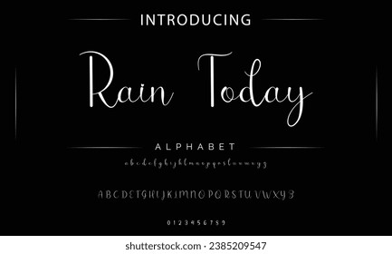 Rain Today signature Font Calligraphy Logotype Script Brush Font Type Font lettering handwritten