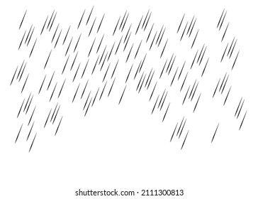 Rain transparent background. Water drops rainfall vector pattern