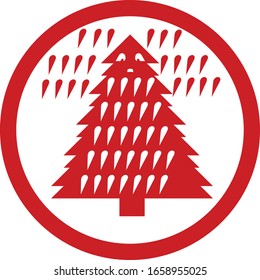 icono de detener el llanto de abeto de árbol de lluvia