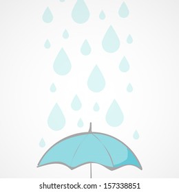 Rain and umbrella