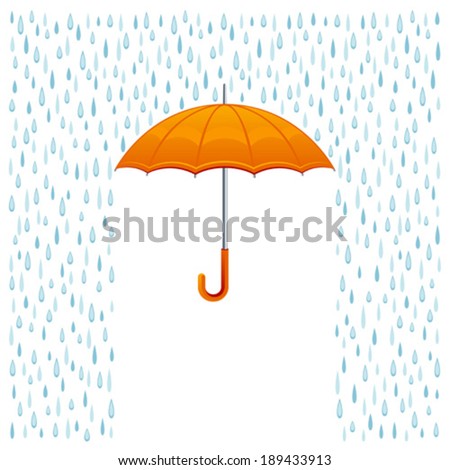 Rain and umbrella