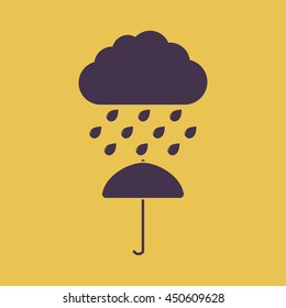 Rain and umbrella Icon