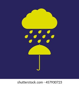Rain and umbrella Icon
