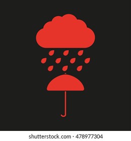Rain and umbrella Icon