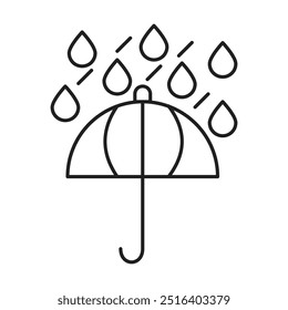 Rain umbrella icon vector on white background
