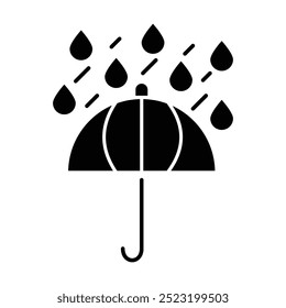 Rain umbrella icon vector on white background