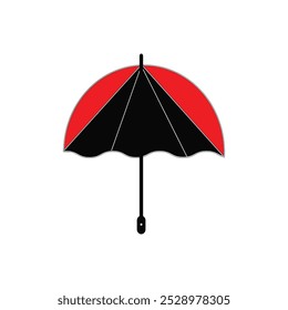 Rain Umbrella, Protection and insurance royalty free vector icon, rainbow umbrella at sunset, Vector icons, open colorful umbrella isolated on white, illustration of an umbrella, 