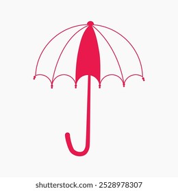 Rain Umbrella, Protection and insurance royalty free vector icon, rainbow umbrella at sunset, Vector icons, open colorful umbrella isolated on white, illustration of an umbrella, 