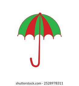 Rain Umbrella, Protection and insurance royalty free vector icon, rainbow umbrella at sunset, Vector icons, open colorful umbrella isolated on white, illustration of an umbrella, 