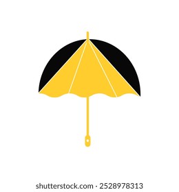 Rain Umbrella, Protection and insurance royalty free vector icon, rainbow umbrella at sunset, Vector icons, open colorful umbrella isolated on white, illustration of an umbrella, 