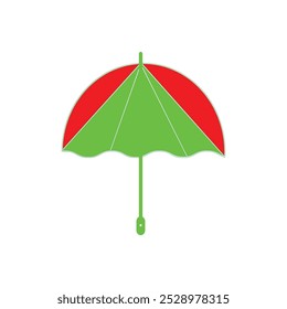 Rain Umbrella, Protection and insurance royalty free vector icon, rainbow umbrella at sunset, Vector icons, open colorful umbrella isolated on white, illustration of an umbrella, 