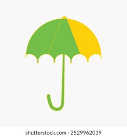 Rain Umbrella Protection and insurance royalty free vector icon, rainbow umbrella at sunset, Vector icons, Large open umbrella, black umbrella isolated on white, 