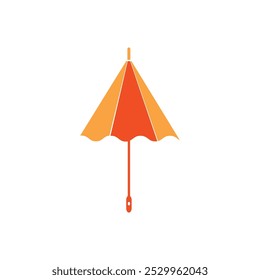 Rain Umbrella Protection and insurance royalty free vector icon, rainbow umbrella at sunset, Vector icons, Large open umbrella, black umbrella isolated on white, 