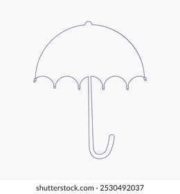 Rain Umbrella Protection and insurance royalty free vector icon, rainbow umbrella at sunset, Vector icons, Large open umbrella, Open black umbrella isolated on white,