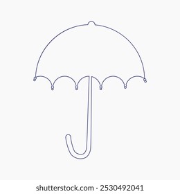 Rain Umbrella Protection and insurance royalty free vector icon, rainbow umbrella at sunset, Vector icons, Large open umbrella, Open black umbrella isolated on white,