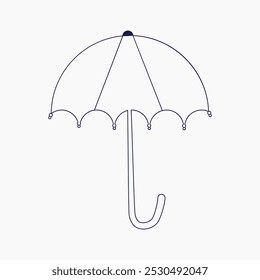 Rain Umbrella Protection and insurance royalty free vector icon, rainbow umbrella at sunset, Vector icons, Large open umbrella, Open black umbrella isolated on white,