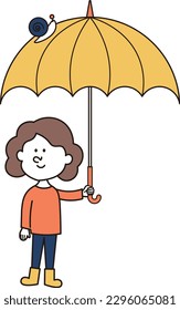 rain umbrella smile boy protection