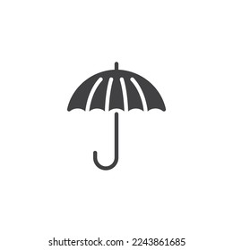 Rain umbrella vector icon. filled flat sign for mobile concept and web design. Open umbrella glyph icon. Weather symbol, logo illustration. Vector graphics