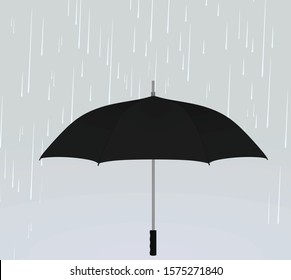 Rain and umbrella. vector illustration