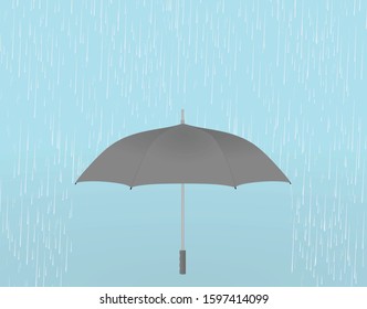 Rain and umbrella. vector illustration