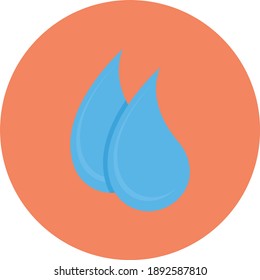 rain vector flat colour icon