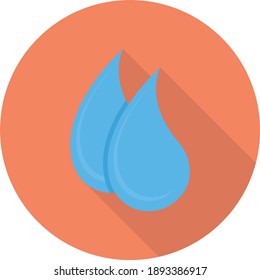 rain vector flat colour icon