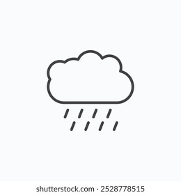 Rain vector flat icon set.eps