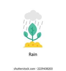 Rain  vector Flat  Icons. Simple stock illustration
