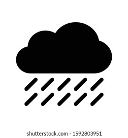 rain vector glyph flat icon 