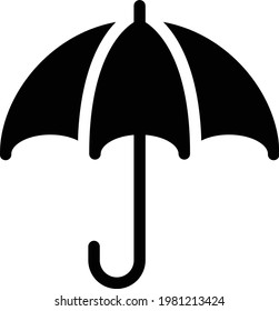 rain vector glyph flat icon