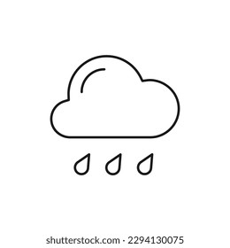 Rain vector icon. Cloud flat sign design. Rainy cloud symbol. Rainfall pictogram. UX UI icon