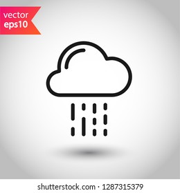 Rain vector icon. Cloud sign. Rainy cloud  symbol. Rainfall icon