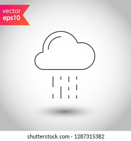 Rain vector icon. Cloud sign. Rainy cloud  symbol. Rainfall icon