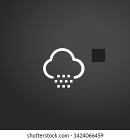 Rain vector icon. Rain concept stroke symbol design. Thin graphic elements vector illustration, outline pattern for your web site design, logo, UI. EPS 10.