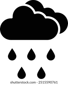 Ilustração de design de ícone de vetor de chuva