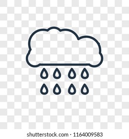 Rain vector icon isolated on transparent background, Rain logo concept