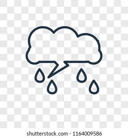 Rain vector icon isolated on transparent background, Rain logo concept