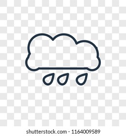 Rain vector icon isolated on transparent background, Rain logo concept