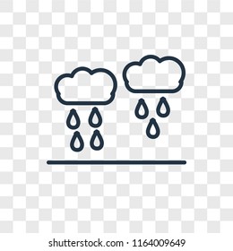 Rain vector icon isolated on transparent background, Rain logo concept