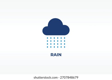 Ilustração de símbolo isolado de sinal de símbolo, ícone ou logotipo do vetor RAIN