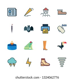 rain vector icon set