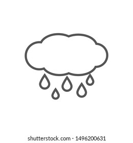 Rain vector icon. Weather icon. Rain vector illustration