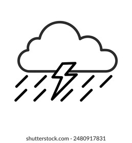 Rain vector icons
Rain warning sign.
Rainy cloud trendy. icon on white background for web graphic.