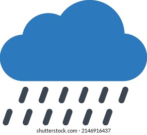 rain Vector illustration on a transparent background. Premium quality symbols. Glyphs  vector icon for concept and graphic design.