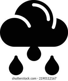 rain Vector illustration on a transparent background. Premium quality symmbols. Glyphs vector icons for concept and graphic design. 
